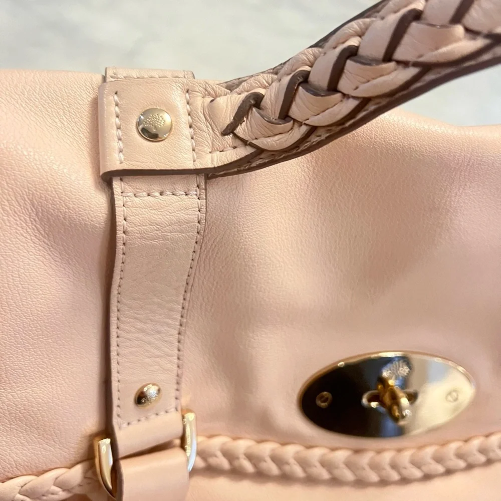 Mulberry Alexa Extra Large Blush Pink Leather Satchel & Crossbody Handbag - Picture 9 of 13